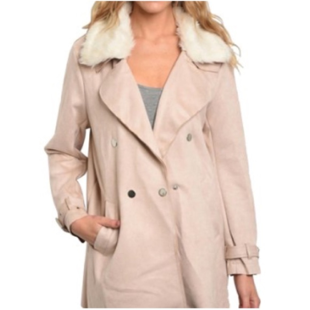 NWT HYFVE Faux Suede Coat